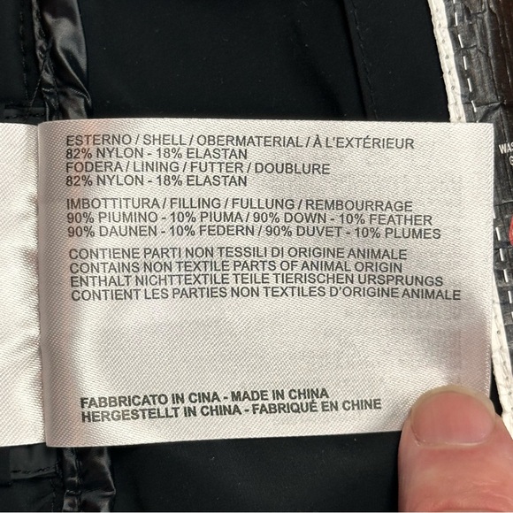 Cape Horn Down Puffer Removable Hood Paloma Jacket Black Zip Women SMALL Size 44 - Picture 12 of 16